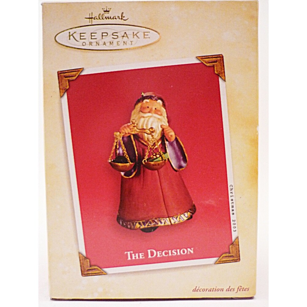 Hallmark Ornament Santa "The Decision" 2003 Naughty or Nice? Father Xmas